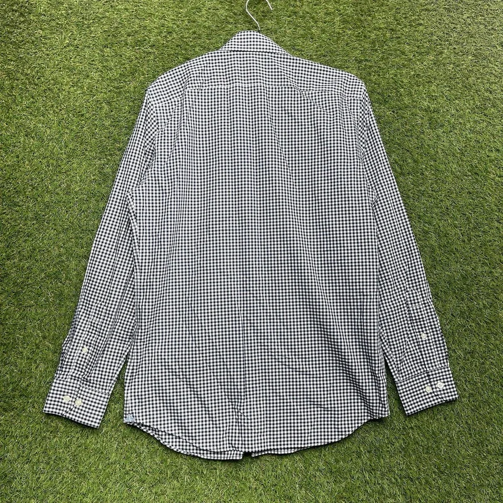 Banana Republic Dress Shirt Mens Medium Grant-Fit Luxe Flannel Gingham NWOT